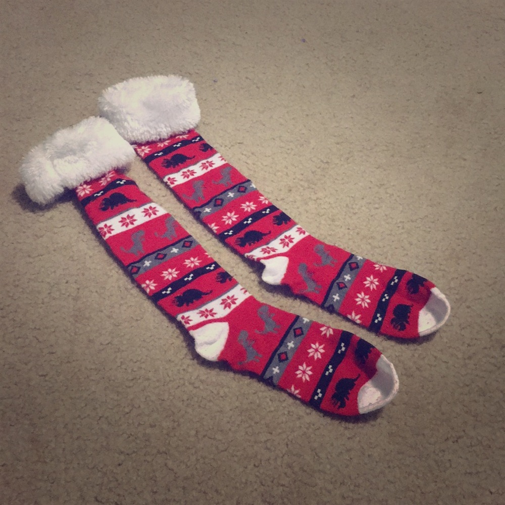 Soft Christmas Patterned Fuzzy Socks